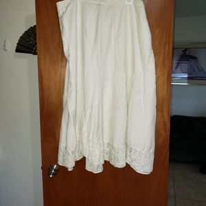 White linen skirt